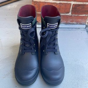 Tommy Hilfiger Renegade Navy Blue Rubber Short Boots